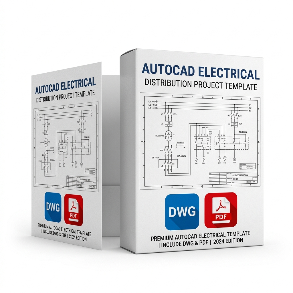 AutoCAD Elektrik Dağıtım Proje Şablonu (DWG + PDF)